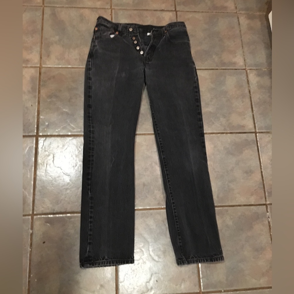 Mens Black Levi’s 501 jeans